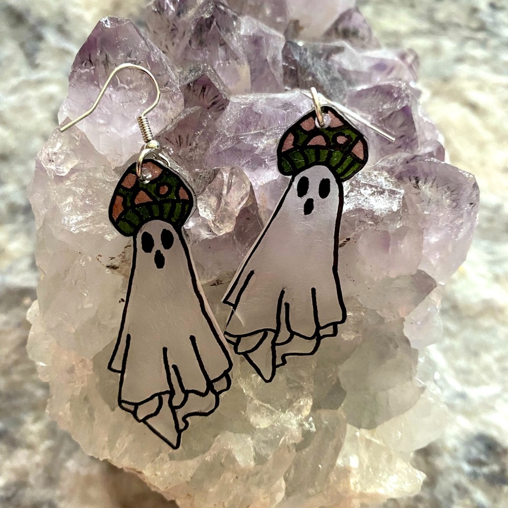 Mushroom Ghost Earrings